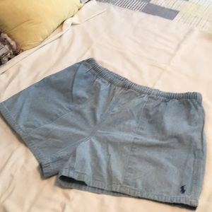 EUC, Blue RL Polo 100% cotton drawstring shorts